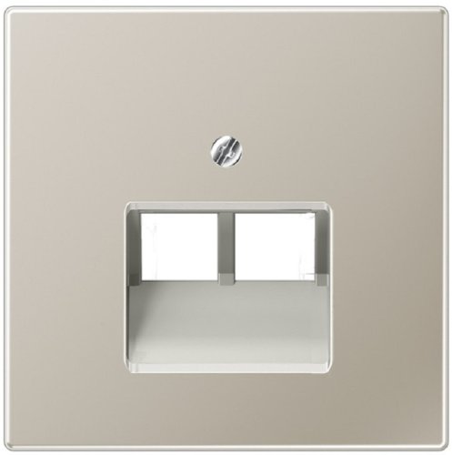 Лицевая панель Jung LS990 metal для 2-м. розетки RJ11/RJ45 сталь картинка